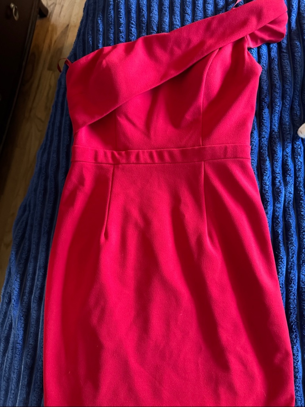 Aqua One-Shoulder Fuchsia Sheath Dress size 4. Worn once.